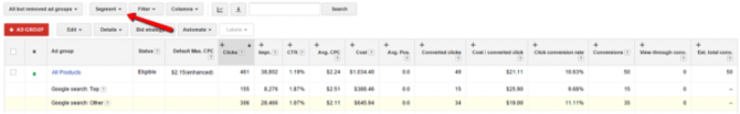 utwórz-kampanię-AdWords-na-górze-w-porównaniu-do-innych